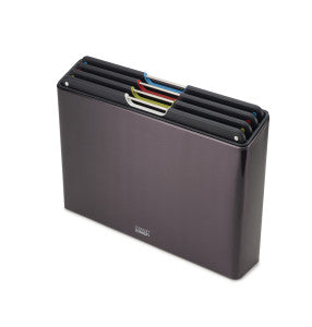 Joseph Joseph Folio Steel 4-piece chopping board set – Carbon Black