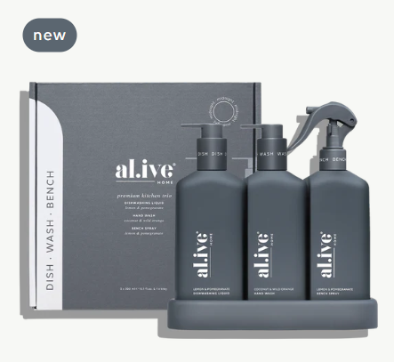 Al.ive Premium Kitchen Trio - Lemon & Pomegranate, Coconut & Wild Orange