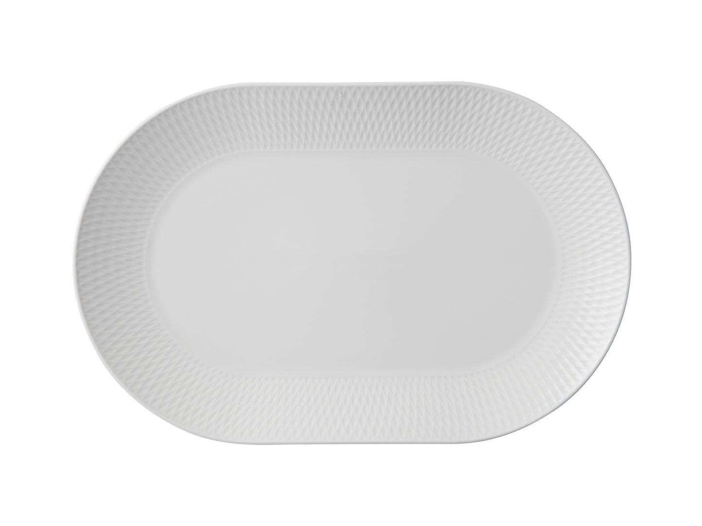 White Basics Diamonds Oblong Platter