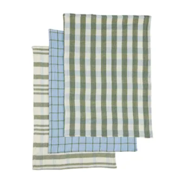 Recycled Cotton Tea Towel - Olive