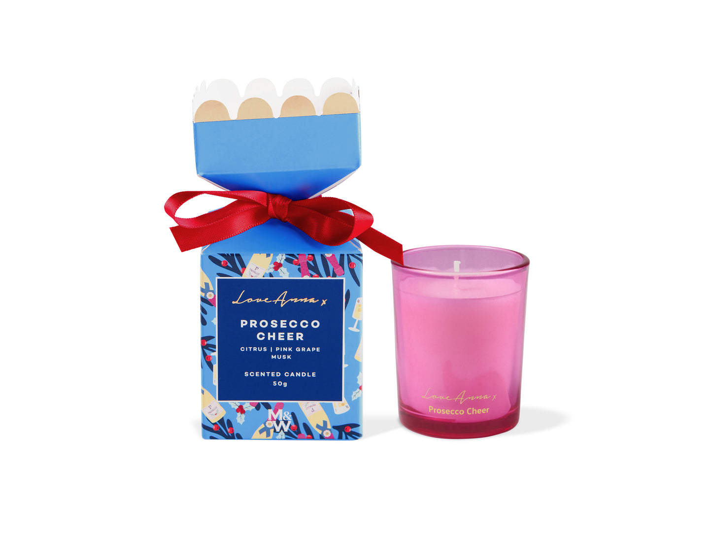 LOVE ANNA X Festive Down Under Candle 50gm - Prosecco