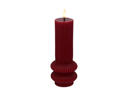 Let's Get Lit - Linea LED Sculptural Cylinder Candle Cherry