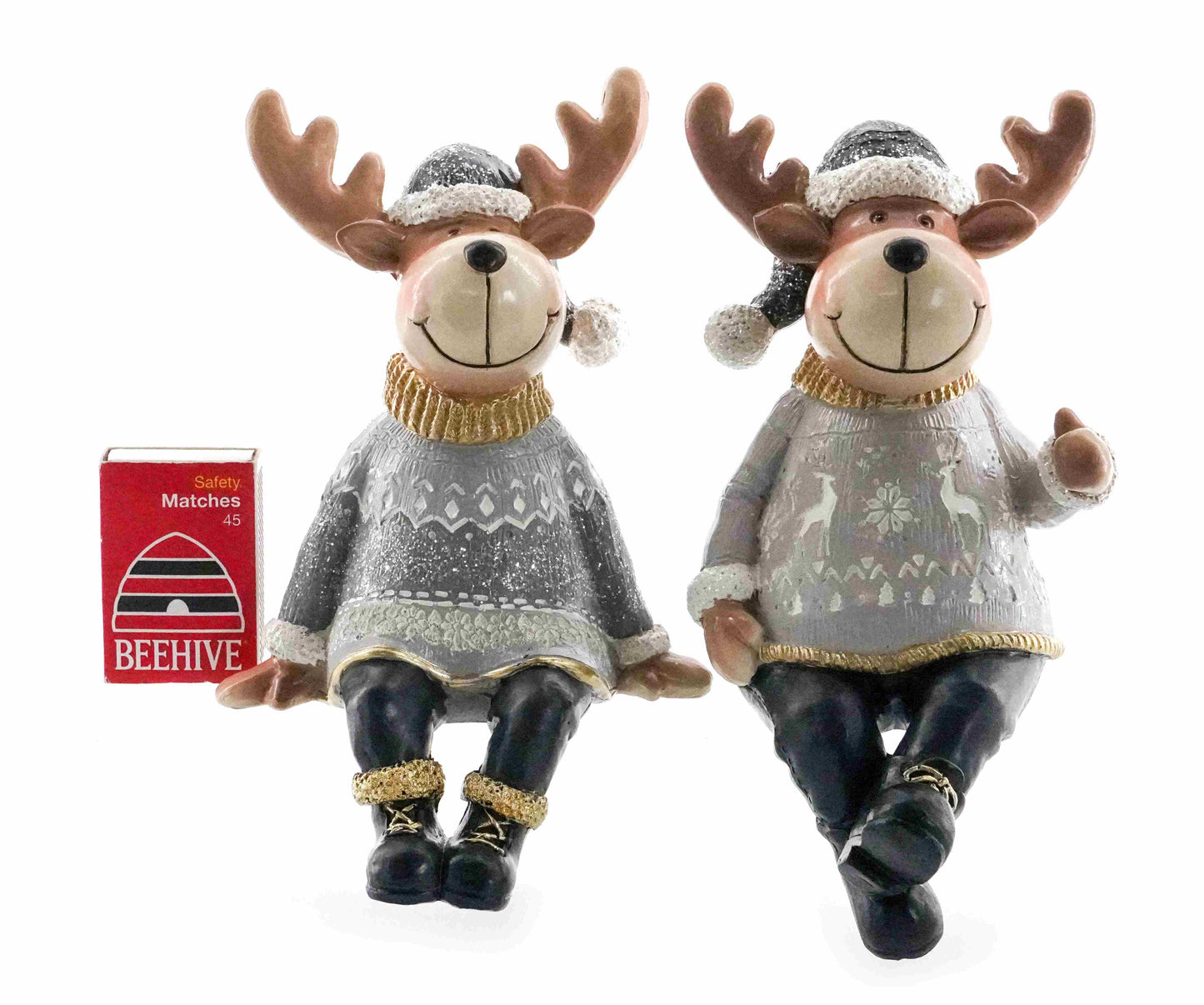 Silver Reindeer Shelf Sitters