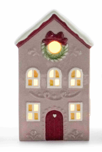 Ceramic Light up House - Pink