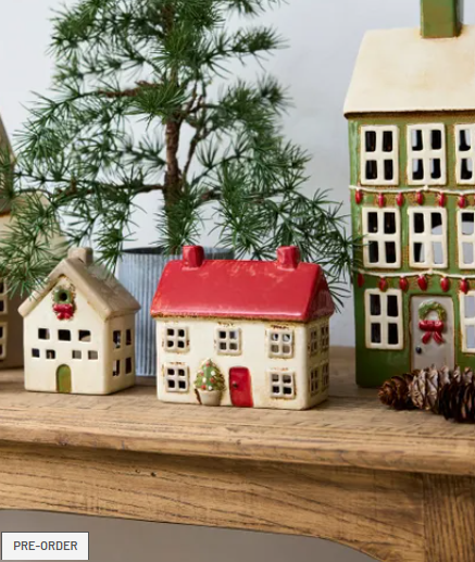 Alsace Tea Light Cottage Christmas Stone