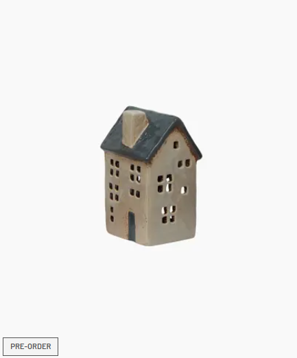 Saint Malo Tea Light House Blue Roof