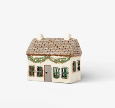 Christmas Tea Light Cottage with Swag
