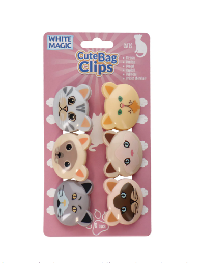 WHITE MAGIC Cute Bag Clips - CATS