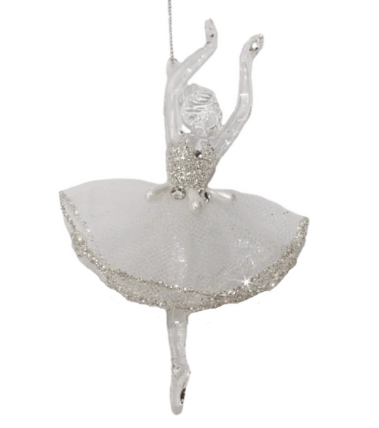 Ballerina White Dress - Two arms raised