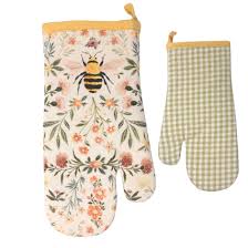 Honey Bee Meadow Oven Mitt