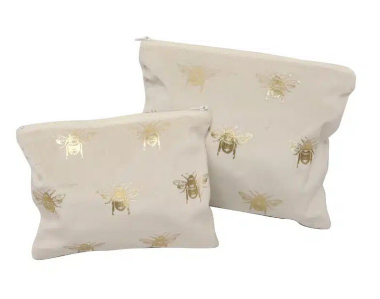 Velvet Bee Toilet Bag - Pearl