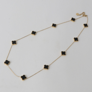 Clover Necklace x10 Gold/Black