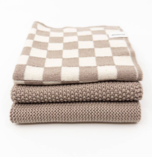 ECOVASK Dishcloth Variety 3 Pack-Choc Hummus Chq