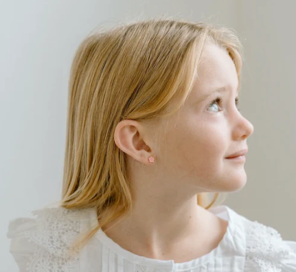 Silver Linings Enamel Studs - PINK DAISY