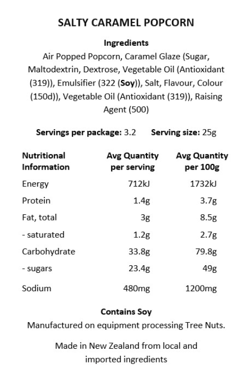 Herb & Spice - Salty Caramel Popcorn 80gm