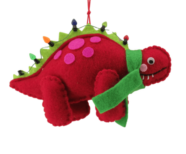 Red Triceratops with Lights