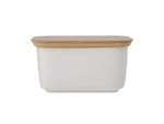 Maxwell & Williams White Basics Butter Dish with Bamboo Lid
