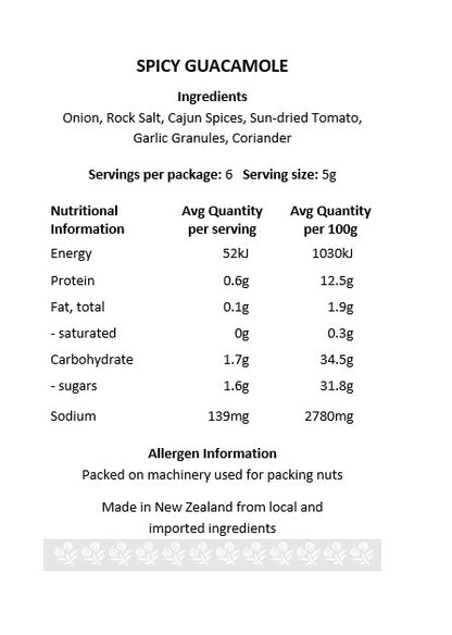 Spicy Guacamole Gourmet Dip Mix