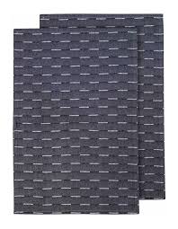 Eco Recycled Dash Navy 2pk Tea Towel