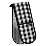 Eco Gingham Black Double Oven Mitt