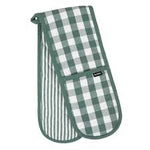 Eco Gingham Green Double Oven Mitt