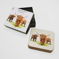 Highland Herd 6pk Coasters