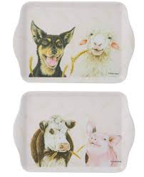 Farmyard Faces 2pk Scatter Trays