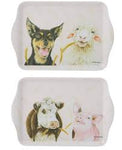 Farmyard Faces 2pk Scatter Trays