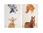 Farmyard Faces II - Tea Towel 2 Pk