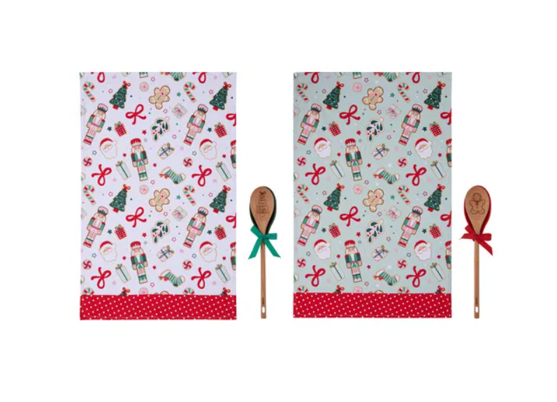Festive Fun Assorted Spoon, Rest & Tea Towel