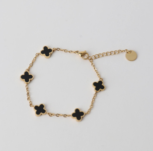 Clover Multi Bracelet Gold/Black