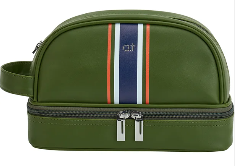 Mens Stripe Toiletry Bag