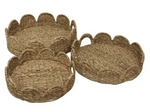 Seagrass Scallop Round Trays
