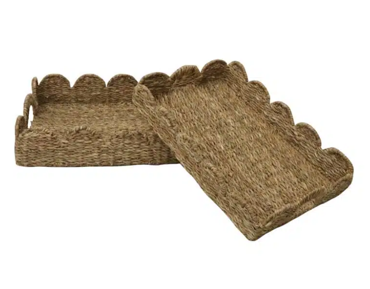 Seagrass Scallop Rectangle Tray