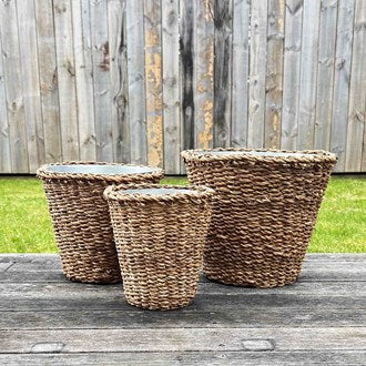 Seagrass Baskets with Tin Liner