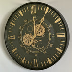 Black & Gold Gear Clock