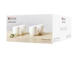 White Basics Diamonds Coupe Mug Set