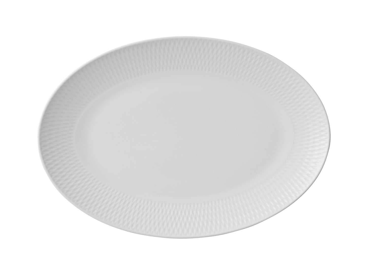 White Basics Oval Platter