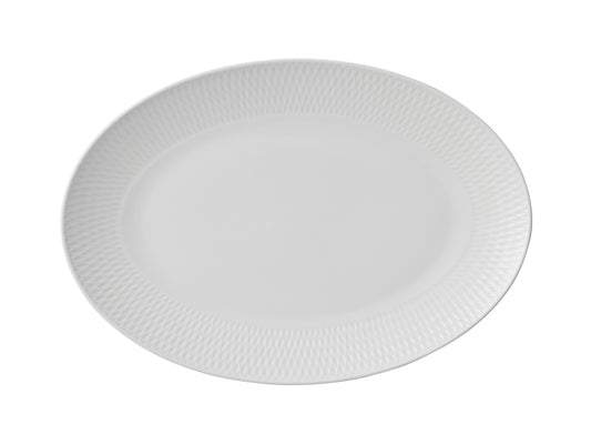 White Basics Oval Platter
