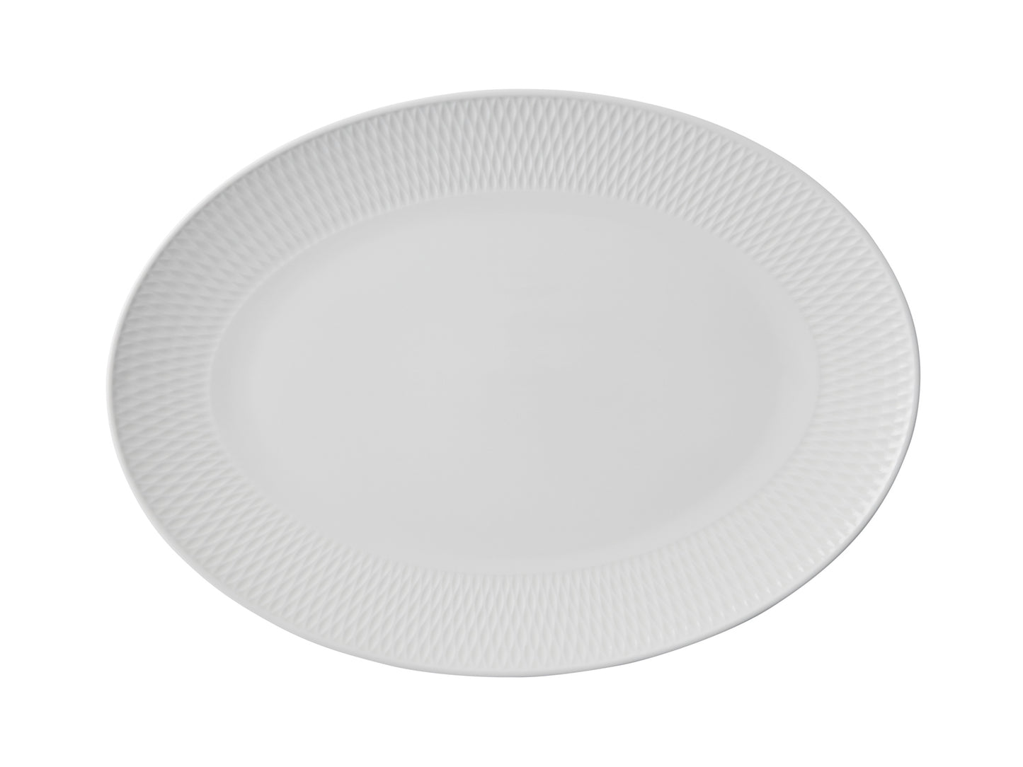 White Basics Oval Platter