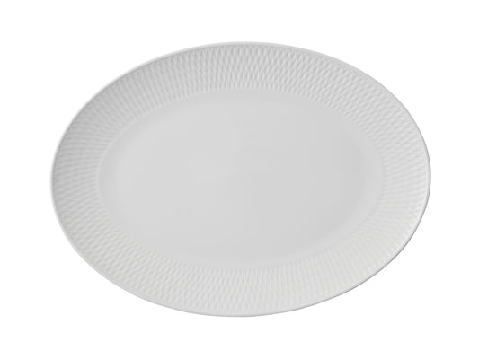 White Basics Oval Platter