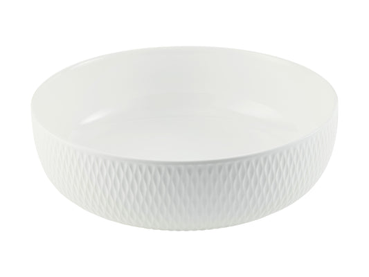 White Basics Diamonds Serving Bowl