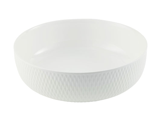 White Basics Diamonds Serving Bowl