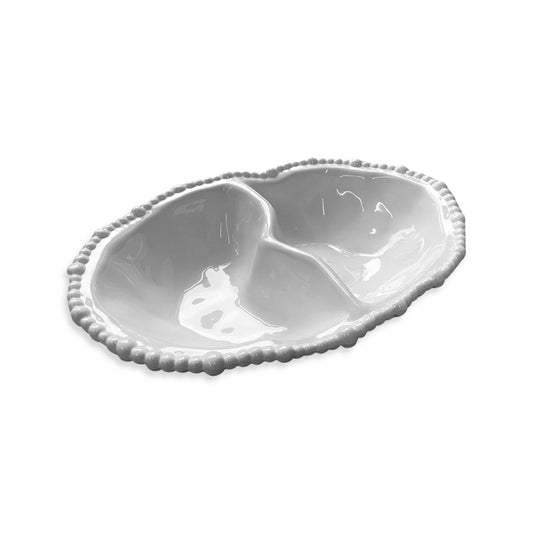 Melamine Pearl Double Bowl