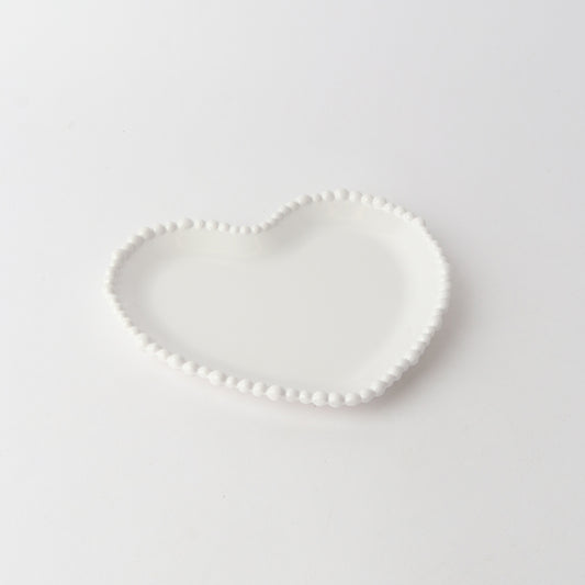 Melamine Pearl Heart Plate