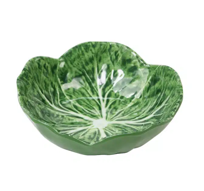 Melamine Cabbage Leaf Snack Bowl