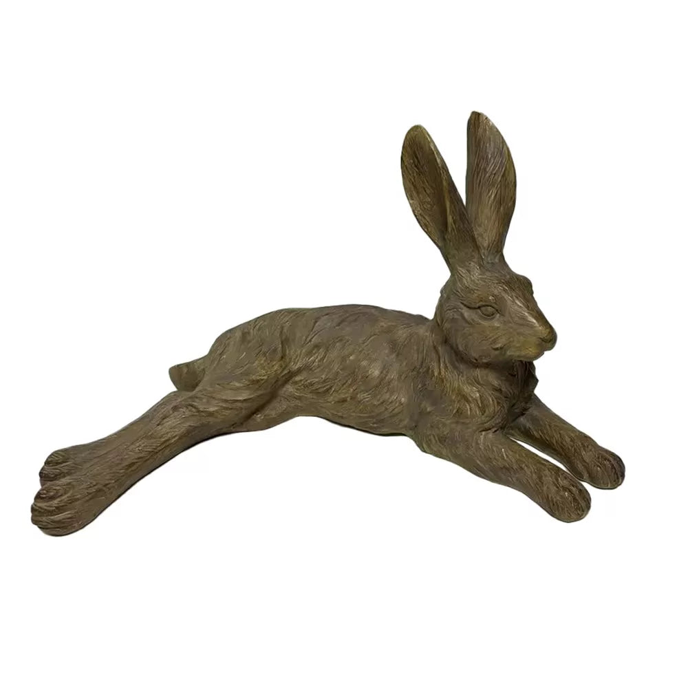 Country Hare Junior Resting - Walnut