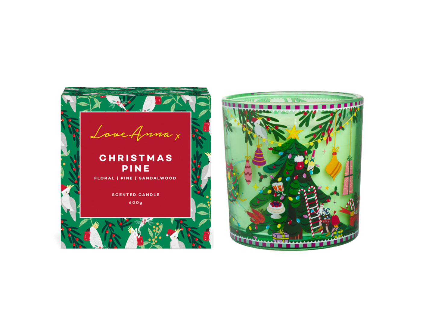 LOVE ANNA X Festive Down Under Candle 600gm - Pine