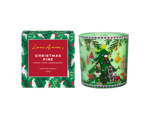 LOVE ANNA X Festive Down Under Candle 600gm - Pine