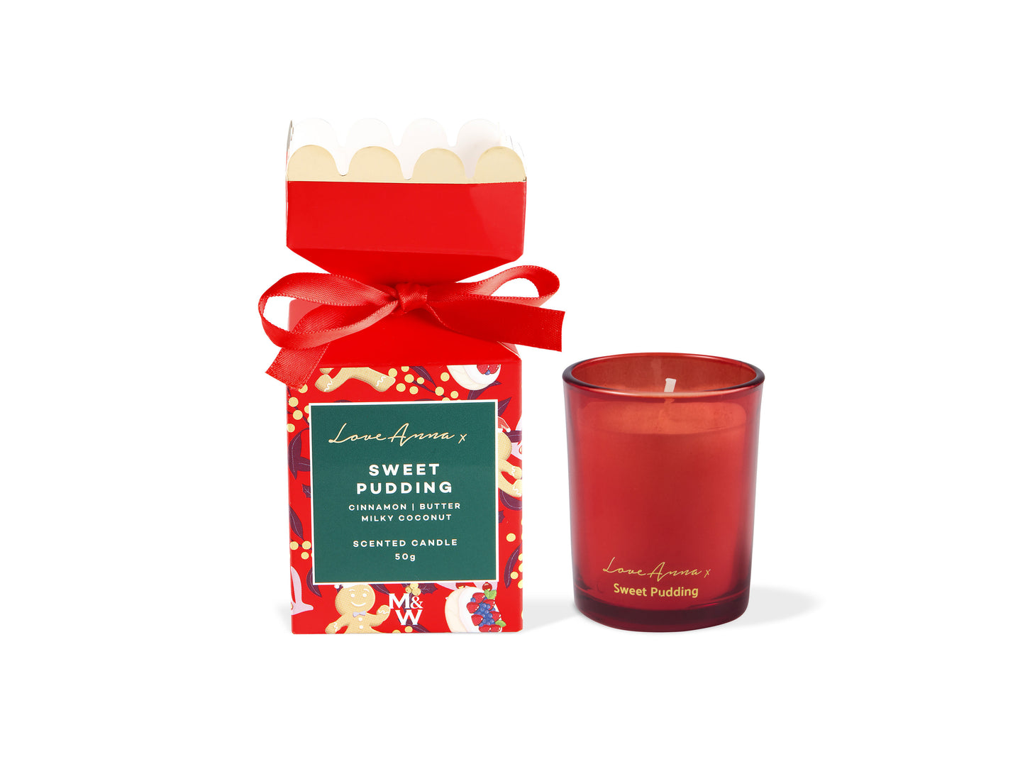 LOVE ANNA X Festive Down Under Candle 50gm - Sweet Pudding